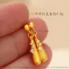 Nuevos Pendientes de Gota de Agua Cepillados Incrustados Chapados en Oro Estilo Mid-Century Grabado Dorado Pendientes de Diamantes de Puntos Moda Venta al por Mayor en Vivo