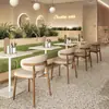Juegos de Sofás Personalizados para Espacios Comerciales con Maceteros, Cabinas de Madera Maciza, Mesas de Sofá y Sillas para Tiendas de Té de Leche, Cafeterías y Restaurantes