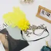 Máscara de Encaje Media Cara Incrustada de Diamantes Pluma Desmontable Decorativa para Ojos Fiesta de Disfraces Transfronteriza Alto Valor