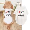 Camiseta Transpirable Blanca Fina de Verano con Estampado de Corazones y Patatas Fritas de Piña Malla para Perro Gato Mascota