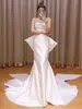 Vestido de Novia Ligero sin Tirantes Estilo Francés 2026 Modelo Nuevo Novia Satén Elegante con Cola Sencillo y Grandioso Vestido de Salida Sirena Adelgazante
