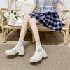 Mocasines de Mujer 2024 Retro Mary Jane Zapatos de Cuero de Suela Gruesa Moda Casual Versátil Niche Zapatos de Mujer Cómodos y Versátiles
