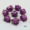 Flor Artificial Artesanal de Borde Quemado Copo de Nieve Rosa Rosa de Borde Pequeño Quemado Guirnalda de Estilo Europeo Decoración de Caja de Regalo