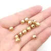 Contas Douradas Ccb Preservadoras de Cor Seladas a Óleo Contas Espaçadoras Cilíndricas Facetadas Estrela Coração Acessórios para Joias de Pulseira Colar DIY