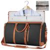 Fábrica de Guangzhou Amazon en stock cuero PU portátil para hombre y mujer bolsa plegable para traje bolsa de equipaje de viaje multifuncional