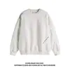 Moletom de Manga Comprida Masculino da Moda de Marca para Primavera e Outono, Top Pesado de Gola Redonda, Estampa de Letras Americanas, Camiseta Versátil Solta para Homens