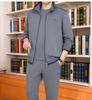 Traje deportivo para hombres de mediana edad y ancianos, traje casual de tres piezas para el padre para primavera y otoño, ropa para correr para hombres, suéter de talla grande