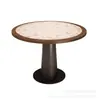 Sofá modular en forma de arco semicircular personalizado y combinación de mesa y silla de losa de baldosas cerámicas para un restaurante de cocina de Hunan hecho a medida, local de hot pot y barbacoa
