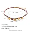 Mengjia Retro Simple Transfronterizo Más Vendido Joyería Acero Inoxidable Chapado 18K Cuerda de Algodón Colorida Colgante Emoji de Sol Collar