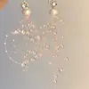 Pendientes de Borla Rosa con Pinchos para Mujer Pendientes con Sentido de Diseño de Nicho Pendientes Pendientes