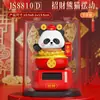 Ornamento de Panda da Sorte Moderno Alimentado por Energia Solar para Decoração de Mesa e Carro, Gato da Sorte de Ano Novo com Função de Balanço Automático, Presente