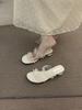 Sandalias Francesas de Nicho Negro de Alta Gama de Punta Abierta Zapatos de Hada 2025 Nuevo Verano Sandalias Elegantes de Tacón Alto