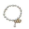 Pulsera de Cristal de Perla de Agua Dulce Estilo Coreano, Pulsera de Concha Micro-Incrustada Conservadora del Color para Mujer, Venta al por Mayor de Joyería