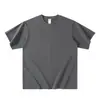 Camiseta Blanca Pura de Algodón Puro de Peso Pesado de 400 g, Manga Corta, Gruesa y No Transparente, Top de Color Sólido, Corte Holgado, Camiseta Blanca Unisex Básica de Media Manga