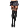 Ye zimei meias sexy meia-calça preta mulheres cor combinando meias falsas ultra-fino jacquard transparente meias coxa falsa