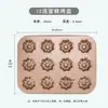 Atacado do fabricante assadeira de madeleine roxa dourada com 12 cavidades, forma criativa vintage para bolo de ovo e torta, forma de muffin com 6 cavidades