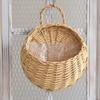 Atacado vaso de flores tecido parede pendurado cesta de bambu pendurado parede pendurado cesta de flores varanda rattan pendurado cesta de bambu