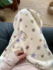 Pantalones de Pijama Fluffy de Copo de Nieve para Mujer Otoño Invierno Sueltos Lindos Casuales Estampado de Leopardo Dibujos Animados Cálidos para Casa Pantalones Largos