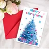 Conjunto de Envelopes para Cartão de Boas Festas de Natal de Peça Única Modelo Novo Presente de Véspera de Ano Novo Cartão de Mensagem Tridimensional