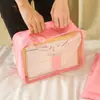 Bolsa de almacenamiento de viaje de estilo coreano, 6 piezas, impermeable, para ropa, para viajes, 6 piezas
