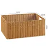 Cesta de almacenamiento de mimbre sintético ropa sucia juguetes bocadillos artículos varios cesta de almacenamiento tejida en bambú hogar sala de estar mueble de TV escritorio completo