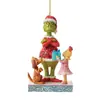 Decoración de Monstruo Peludo Verde Navideño Colgante Acrílico Plano 2D Juguete de Dibujos Animados Árbol de Navidad Decoración Navideña