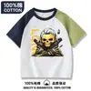 Camiseta Delta Force Ropa Infantil Manga Corta Niños Camisa Dragón Media Manga Rosa Grabada en Oro Top de Algodón Puro