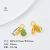 Colgante de Pixiu Dorado para la Fortuna con Bestia Mítica Qilin, Accesorios de Joyería DIY, Cuentas Espaciadoras Estilo Chino para Hacer Pulseras