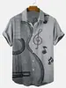 Camisa de Moda para Hombre Nueva y Moderna, de Comercio Exterior Europeo y Americano Transfronterizo, con Estampado Digital, Mangas Cortas y un Cuello de Solapa Único