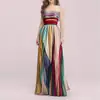 Moda femenina transfronteriza europea y americana 2026: vestido largo ajustado sin mangas, sin tirantes, de un solo hombro, con bloques de color retro de moda