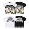 Camiseta de Estrás Emoción Mixta Calle Alta Americana Estampado de Bebé Ángel Holgada Algodón Puro Marca de Moda Manga Corta Verano