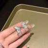 Pendientes de clip con borla de mariposa de circón para mujer, ligeros, de lujo, con diseño de nicho, sin orejas, con clip de hueso para la oreja, de moda, de alta gama