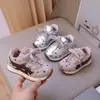 Nuevos zapatos de paseo de otoño para niñas pequeñas, de suela blanda, puntera cerrada, antideslizantes, estilo coreano, con cordones, zapatos de princesa