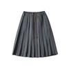 Falda plisada de cintura media americana para mujer, elegante falda de verano con cordón ajustable, longitud media, S20976