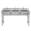 Fregadero Comercial de Acero Inoxidable Fregadero de Cocina de Acero Inoxidable 304 Hecho a Medida con Plataforma