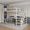 Nova cama de ferro forjado, cama elevada, mesa vazia inferior, apartamento pequeno, economiza espaço, cama alta, cama infantil, duplex, segundo andar, ferro