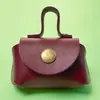 Bolsa para Monedas de Cuero PU en Stock, Mini Bolsa de Almacenamiento Pequeña para DIY, Colgante, Llavero Creativo, Accesorio, Regalo Pequeño
