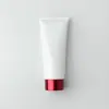 En Stock 150ml Blanco Cosmético Tubo Suave Plástico Dispensador Botella Vacía con Tapa Flip Impresa Botella de Exprimidor Pe Botella Invertida