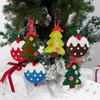 Tewei 2024 Novas decorações de Natal estilo ins Pingente de árvore de Natal Pingente pequeno fofo de Natal