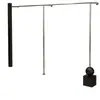 Estante de exhibición para tienda de ropa acero inoxidable negro montado en la pared perchero para colgar ropa oferta especial del comprador estante de exhibición de ropa estante para tienda de ropa de mujer