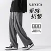 Pantalones deportivos casuales para estudiantes para uso diario, pantalones rectos para deportes al aire libre de otoño e invierno, pantalones holgados de moda estilo americano para hombres