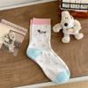 Calcetines de media longitud con diseño de salchicha de cachorro para mujer, modernos calcetines Zhuji para primavera, verano y otoño, japoneses, bonitos, para niñas.