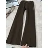 Jeans de algodón puro bordados color blanco roto cleanfit para hombre corte diagonal americano pierna curva pantalones high street pierna recta pantalones ligeramente acampanados
