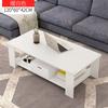 Mesa de Centro, Sala de Estar, Mesa Auxiliar Sencilla, Mesa Pequeña, Mesa de Centro Pequeña Sencilla de Imitación Madera Maciza, Mesa de Té para Apartamento Pequeño