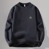 Pode ser enviado para o exterior Lã Revestida Espessado Tricô Gola Redonda Textura Luxo Acessível Manga Longa Quente Tricô Transfronteiriço Peça Única Veludo
