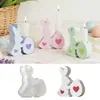 Molde de Silicone Coelho da Páscoa Portador de Ovos Suporte Plano para Velas Coelho Segurando Ovo Decoração DIY de Gesso para Aromaterapia
