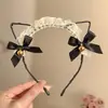Diadema de Encaje con Orejas de Gato para Mujer, Estilo Cosplay, Exquisita con Dientes, Antideslizante, Diseño de Nicho, Moderna para Sesiones de Fotos