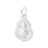 Colgante de calabaza de plata dura 3D de plata S999, cuerda para pulsera, collar, colgante Fulu, accesorios para colgantes.
