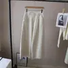 [Bizheng] Novedad Otoño e Invierno 2025 Estilo Coreano Cintura Alta Efecto Adelgazante Sencillo Versátil Terciopelo Delgado Rectos Casuales Pantalones de Pierna Ancha para Mujer 5358