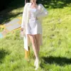 Vestido Plissado com Decote Quadrado para Mulheres, Novo Estilo Outono e Inverno, Cintura Alta, Estilo Socialite, Emagrecedor, Elegante Camada Base Saia Evasê